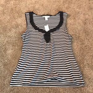 Gray and black tank top